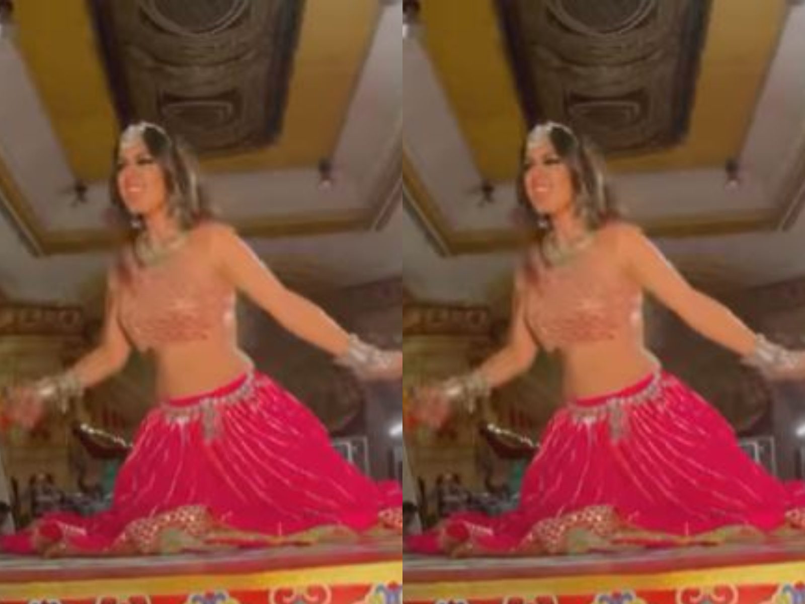 Akshay Kumar Struggles To Remove Red Lehenga While Dancing With Nora Fatehi  On The Stage At US Tour's Atlanta Show-See Viral Video